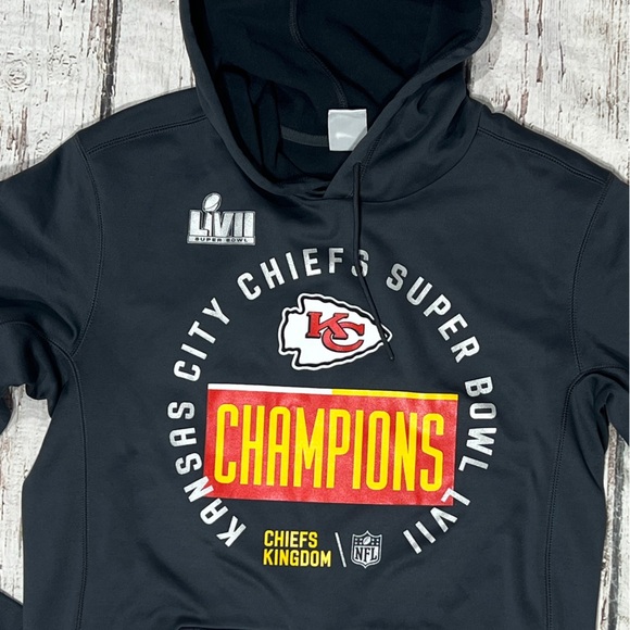 Kansas City Chiefs Super Bowl LVII Nike NFL Football Hoodie Sweatshirt - Picture 2 of 4